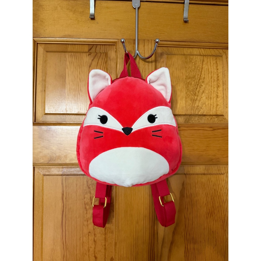 Squishmallows Fifi the Fox Red Plush Backpack Adjustable Straps 2024 PO116919